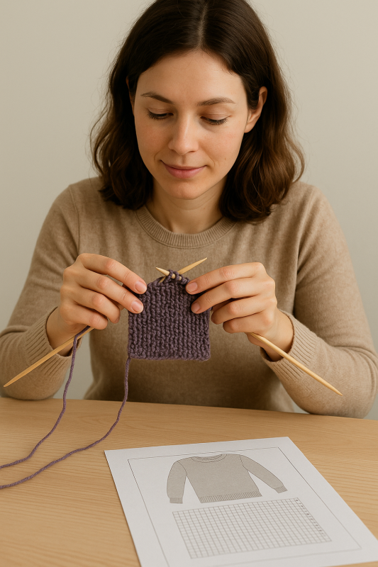 De nut van een proeflapje breien–wat te doen bij afwijking