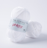 Phildar phil coton 3 blanc