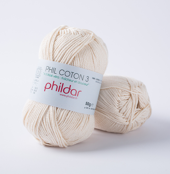 Phildar phil coton 3 ecru