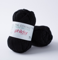 Phildar phil coton 3 Noir