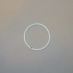 Metalen ring 12 cm wit