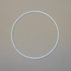 Metalen ring 15 cm wit