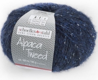 Schoeller en Stahl Alpaca Tweed 5 donker blauw