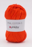 Phildar phil coton 3 vermilon