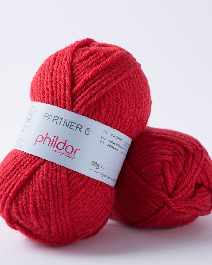 Phildar partner 6 rouge