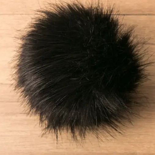 Phildar pompon zwart 12 cm