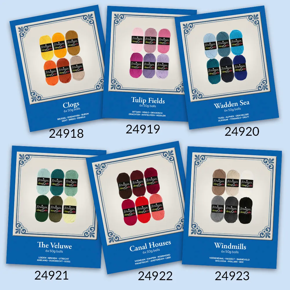 Scheepjes Colour Crafter colour pack 6x50g Clogs