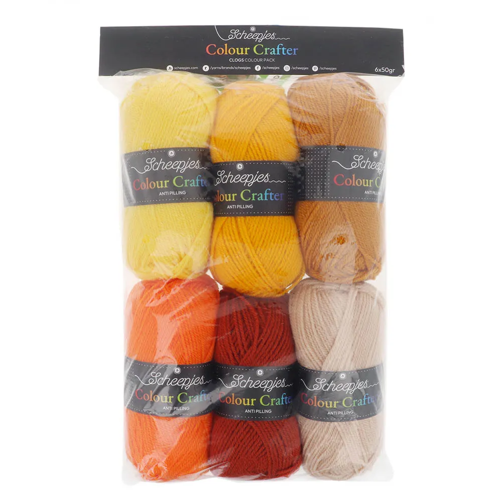 Scheepjes Colour Crafter colour pack 6x50g Clogs