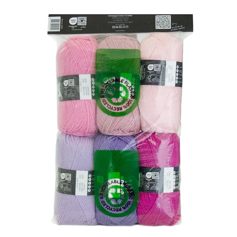 Scheepjes Colour Crafter colour pack 6x50g Tulip Fields
