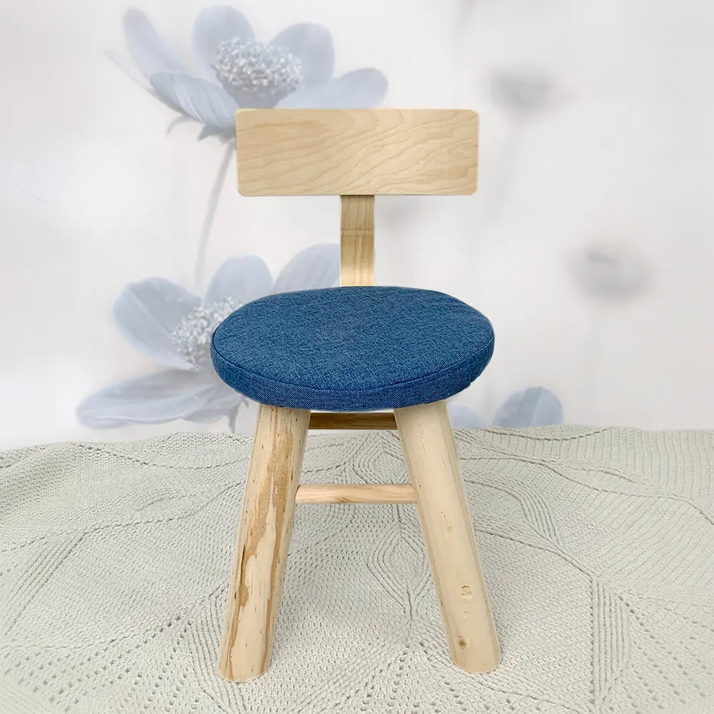 Houten stoel met rugleuning