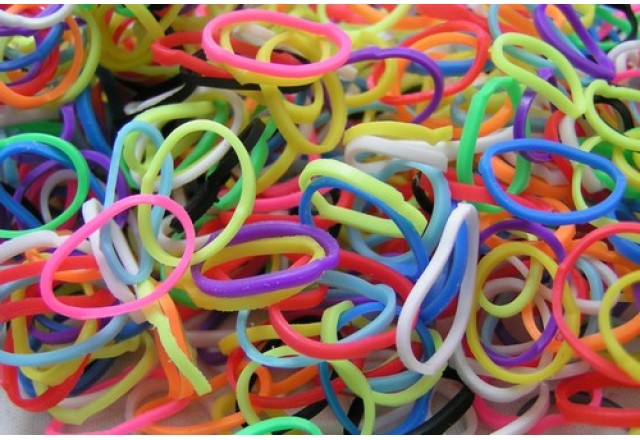 600 gekleurde mix elastiekjes