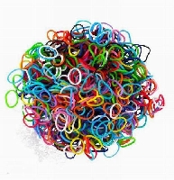 600 gekleurde mix elastiekjes